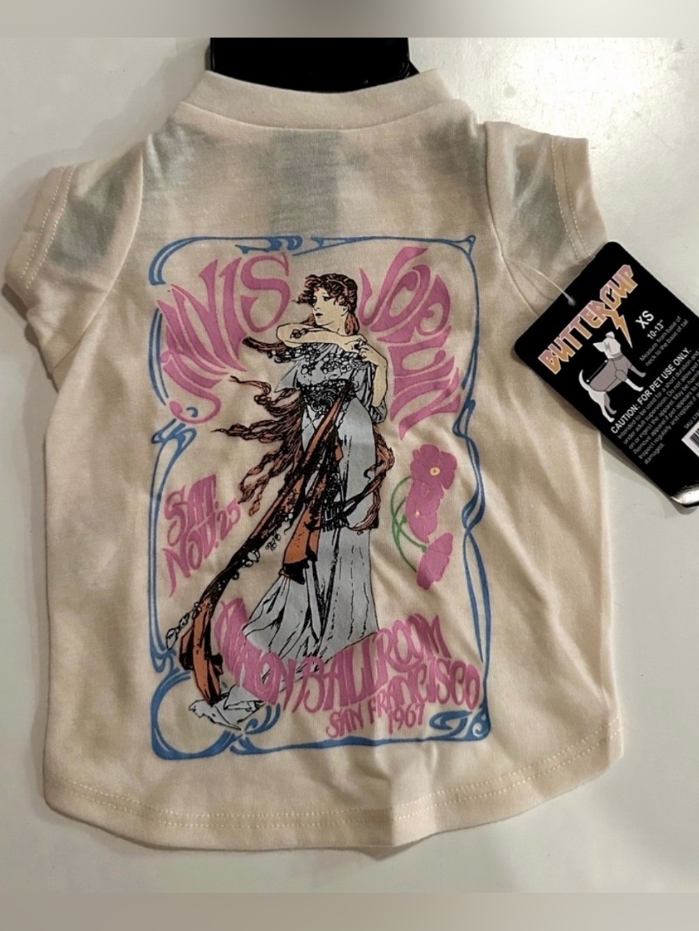 Small dog Janis Joplin dog shirt